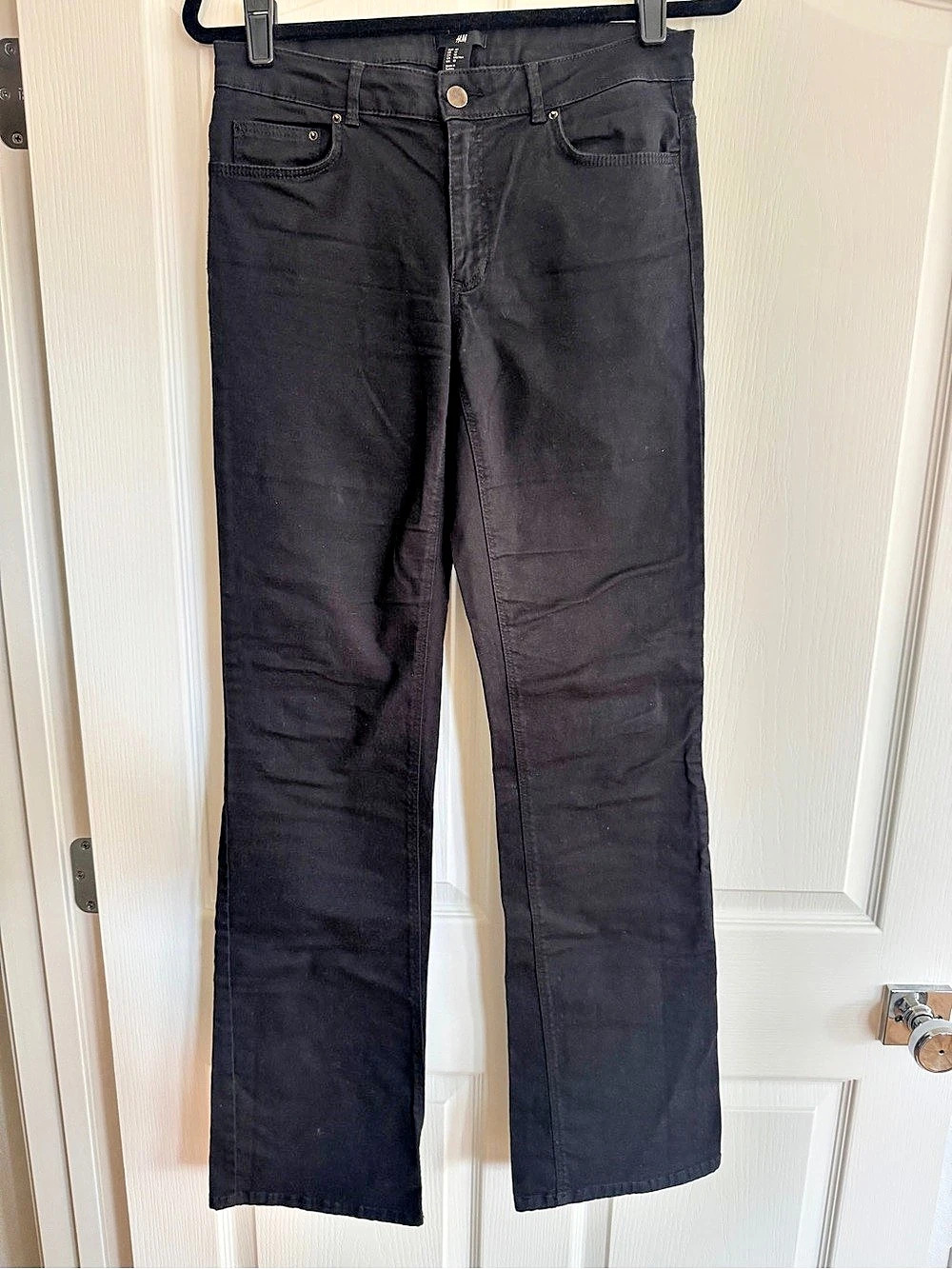 H&M Flare Leg Jeans in Black Size 10